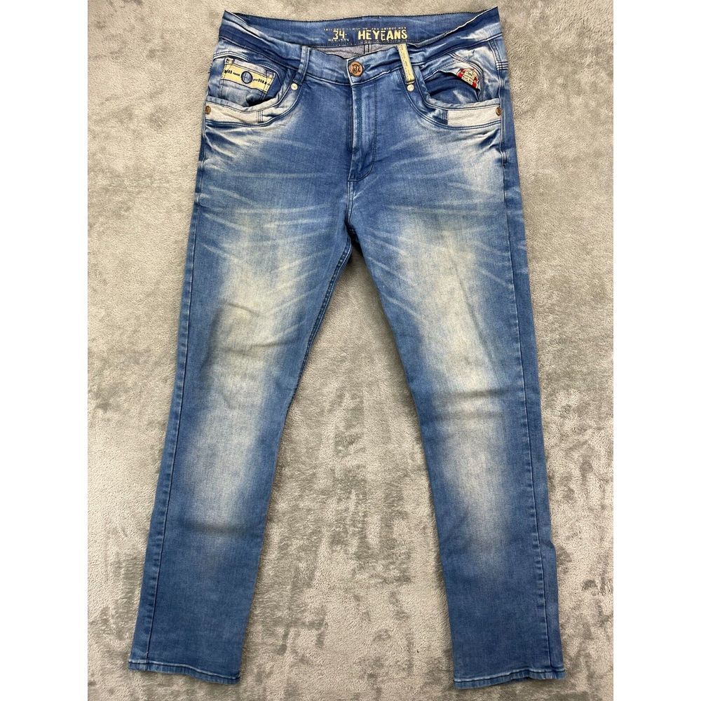 Vtg Hey Jeans Denim Co. Men's Jeans 34 Blue Denim Union Made